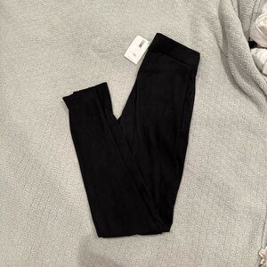 Wolford tootsies black suede style pants size 38 EU or US 8 NWT